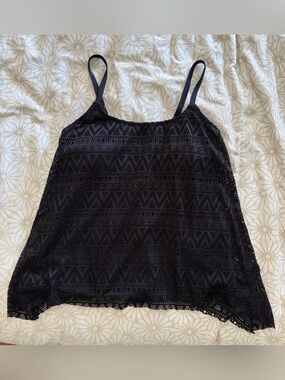 Black lace swim tankini size large/or maternity